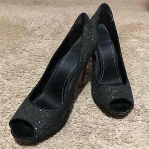 Women’s Nine West Sparkle Peep Toe Heels